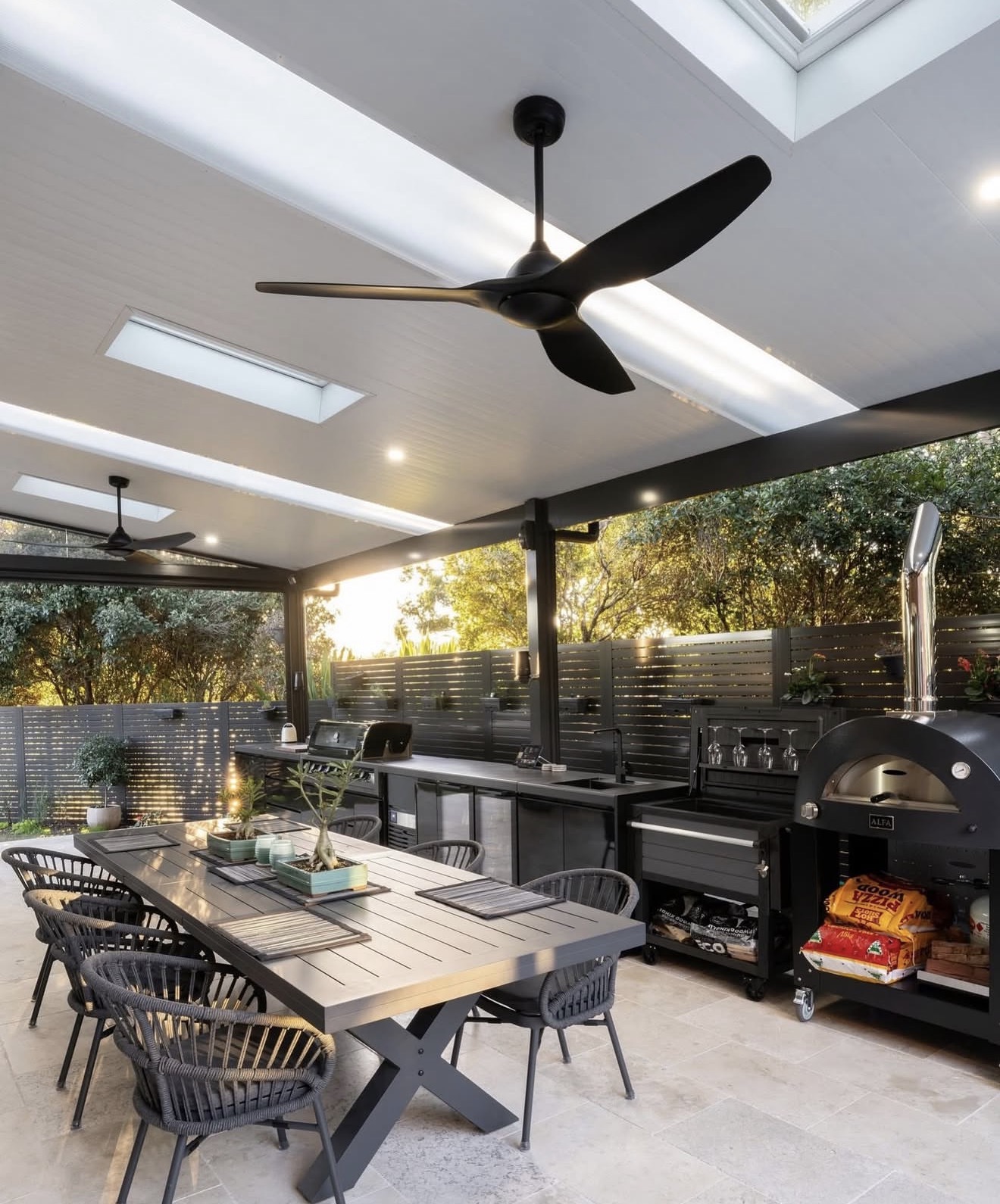 Ceiling fan installed in a bedroom
