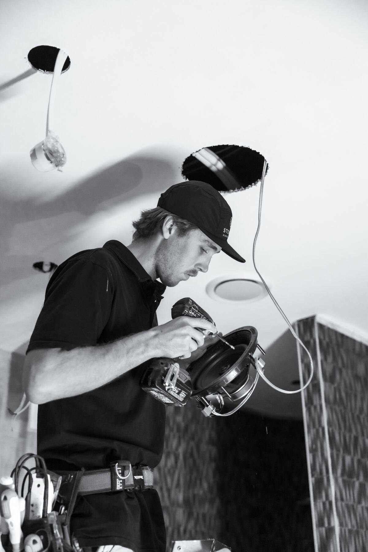 Stewart Electrical Group electrician working on a residential switchboard